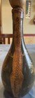 Vintage Italian Hand Tooled Leather Wrapped Decanter-glass Bottle-wood Stopper 