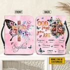 Customized Jesus Faith Cross Butterfly Flower Rose Bible Cover God Says You Are