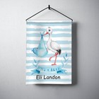 Personalized It s A Boy Flag  Birth Announcement Flag  Baby Announcement Flag