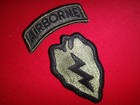 2 Vietnam War Subdued Patches  Airborne Arc   Us 25th Infantry Division Patch