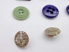 Lot  25 Vintage Antique Victorian Glass Buttons La Paris Lampwork Flower Jeweled