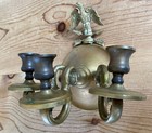 Antique Eagle   Arrows Cast Brass Sconces Triple Arm Candlestick Candle Holders
