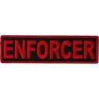 Enforcer  Mc Club Rank Patch Red And Black  Biker  Embroidered Patch
