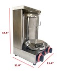 Shawarma Machine Doner Kebab Grill Gas Vertical Broiler Meat Rotisserie 2 Burner