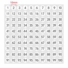 Hybsk 2000pcs 1 To 100 Number Labels 0 4 Inch Round Dot Inches  White 
