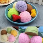 Artificial Ice Cream Scoops Realistic Simulation Imitation Fake Food Desserts   