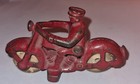 Antique Hubley Cast Iron Toy Patrol Motorcycle Police Harley Model 3 2 