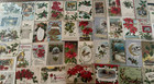 Big Lot Of  50 antique  Christmas  Vintage 1900 s xmas Postcards in Sleeves d27