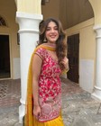 Punjabi Wedding Wear Vichitra Silk Patiala Suit For Ethic Indian Wear Collection