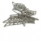 Vintage Silver Tone Filigree Butterfly Brooch Openwork Insect Lapel Pin Small