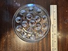 Clear Glass Flower Frog 16 Holes 5 Inches Wide Good Condition Pre Owned