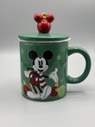 Rare New Disney Mickey Mouse Christmas With Hidden Mickey Topper Coffee Mug Cup