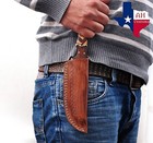 Custom Handmade Fixed Blade Cow Leather Sheath   Holster   Vertical Knife