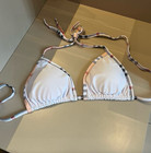 Burberry Women   s Bikini Check Trim White
