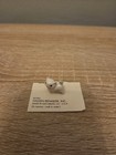 Vintage Tiny Miniature Hagen Renaker White Ceramic Persian Kitten Cat Figurine