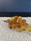 Vintage Handmade Amber Yellow Lucite Grape Cluster Mid Century Modern 8   