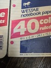  1987 Westab Notebook Paper 40 College Ruled Sheets Vintage Mead New Package 2pc