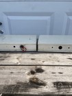 Pair Vintage Industrial Metal Exit Signs     Red Letters  Arrows  As Is Not Tested