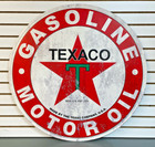 Large 36  Reproduction Texaco Red Star Gasoline Gas   Oil Station Metal Sign
