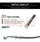 Fit For 40cm 15 75   Braided Stainless Steel Brake Clutch Oil Hose Line Usa