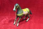 Wind Up Tin Toy Litho Running Jumping Horse Old Vintage Antique Collectible
