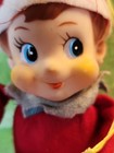 Vintage Japan Knee-hugger Elf Doll shelf Sitter Christmas Pixie Made In Japan