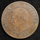 France 2 Centimes 1855a  Coin  Inv h542