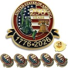 250th Usa Anniversary Lapel Pins Patriotic Enamel Collectible 1 3in 10 Pack