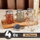 24 Sets Glass Mason Jars Salt And Pepper Shakers W  Handle For Spices Table Salt