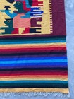 Vintage Handmade Mexican Multicolor Kilim Rug Carpet 202x120 Cm