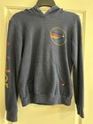 Aviator Nation Kids Hoodie Navy Logo Sleeve Rainbow Pullover Size 14 Made Usa
