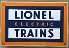 Vintage Lionel Electric Trains Porcelain Sign Metal Gas Oil Steel U s a  Station