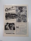 Coal Print Ad Original Rare Vtg 1940s Electric Power Mining 