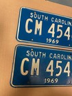 1969 South Carolina License Plate Chevy Ford Dodge