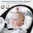 Infant Car Seat Insert  2-in-1 Reversible Baby Car Seat Head Support With 3 S   