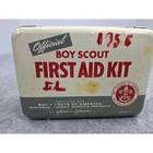 Vintage Official Boy Scout First Aid Kit Tin Johnson Johnson Prepared Scout