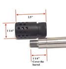  308   300 Blackout 5 8x24 Tpi 2 5 Inches  Slip Over Muzzle Brake Anodized Black