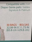 3 Pack Diaper Genie Refill Bags 90 Total Compatible Signature   Platinum
