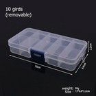 Clear Jewelry Box Plastic Bead Storage Craft Container Earrings Organizer