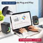 Orow Computer Speakers usb Powered Desktop Speakers With 6 Lights Modes bluetoot