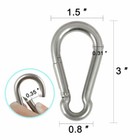 Pack Of 4 Snap Hook Stainless Steel Clip Carabiner Safety Buckle Quick Link 5 16