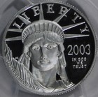 2003 W  50 Platinum American Eagle Proof 1 2 Oz Pcgs Pr70 Dcam