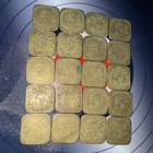 Billingsgate Market Token Rare Edwardian Solid Brass 20 Pieces  30 6 Mm Diameter