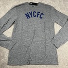 Adidas Mens Large Gray New York City Fc Long Sleeve Soccer Performance Tee Nwt
