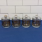 Culver Jeannette Cocktail Garnish Jars Set Of 4  Vintage 1950s Mcm