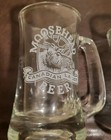 Vintage Moosehead Canadian Mugs Glass Lager Beer Heavy  Stein Barware Mcm