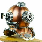 Morse Antique Copper Scuba Boston Divers Diving Helmet Us Navy Mark Deep Diver