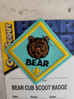 Bsa Boy Scouts  Cub Scouts  Bear Cub Scout Patch W presentation Card  New