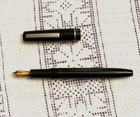 Osmiroid Vintage England  65 Black Lever Fill Pen--italic Medium Straight Nib