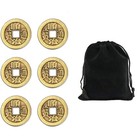 6pcs Feng Shui Coins Set Chinese I Ching Brass Coin For Good Luck Success Ancien